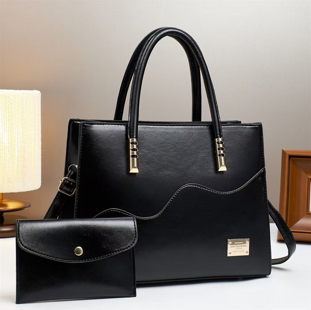 Color Block Tote Bag - Large Capacity Women's Handbag