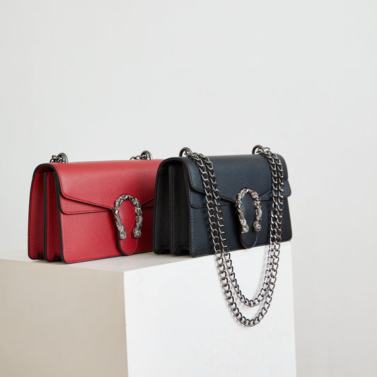 Fashionable Lychee Pattern Single Shoulder Crossbody Women's Bag