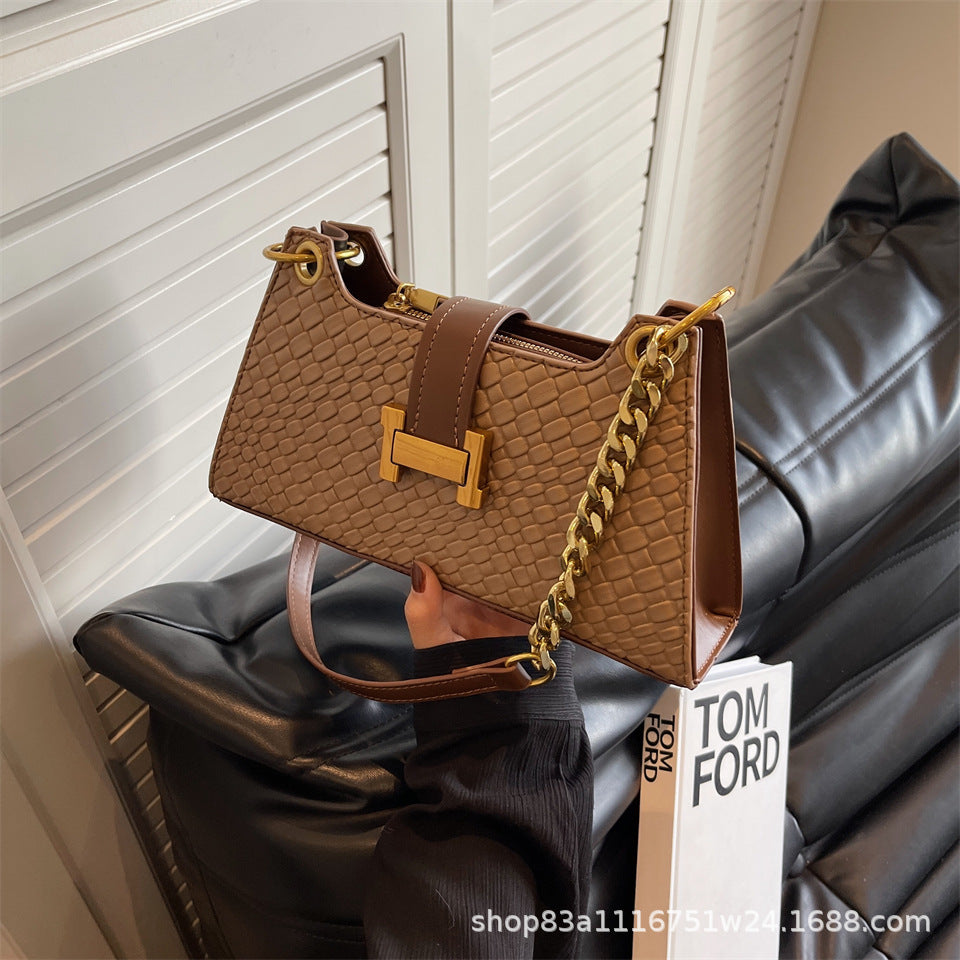 Underarm H Buckle Crossbody Bag