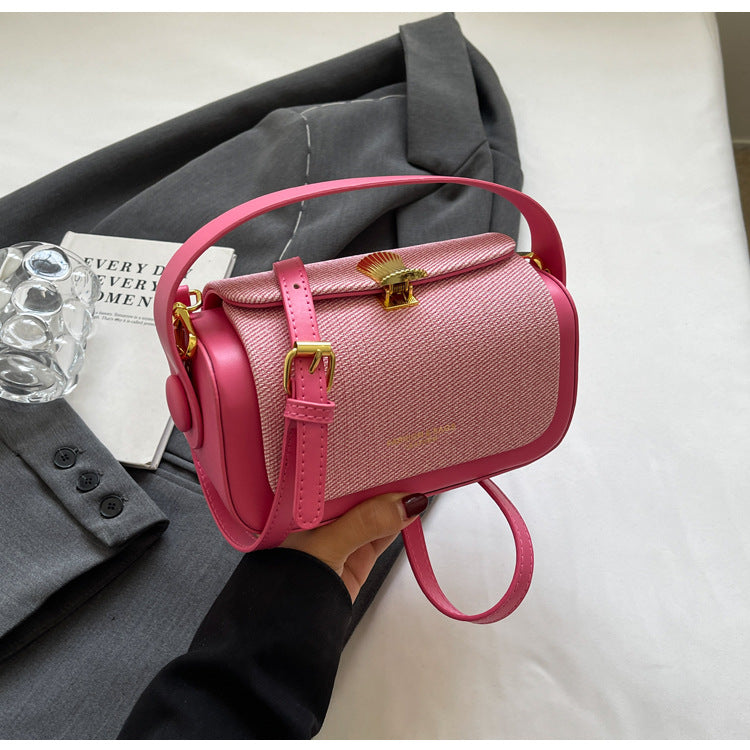Textured Square Crossbody Bag - Korean Fashion Shoulder Bag