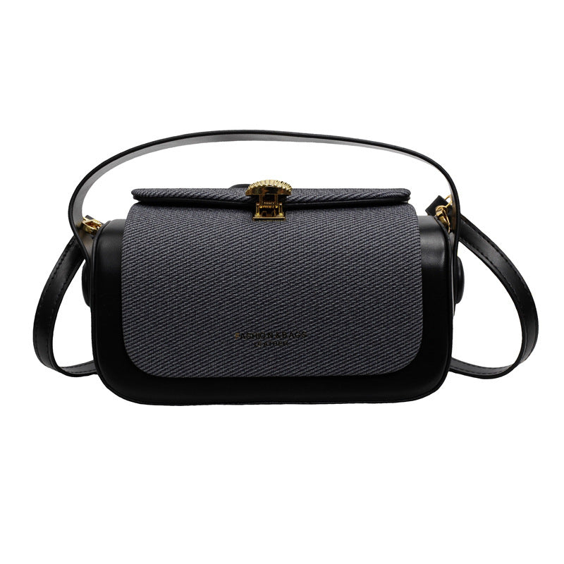 Textured Square Crossbody Bag - Korean Fashion Shoulder Bag