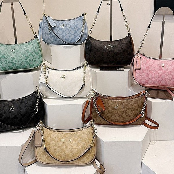 Vintage Printed Crossbody Bag - Women's Underarm Shoulder Handbag