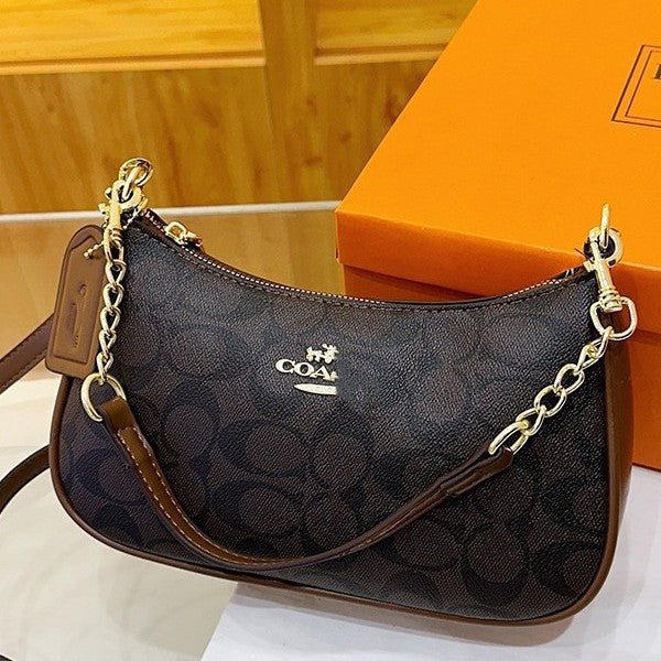 Vintage Printed Crossbody Bag - Women's Underarm Shoulder Handbag