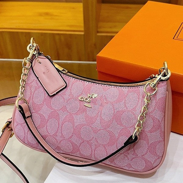 Vintage Printed Crossbody Bag - Women's Underarm Shoulder Handbag