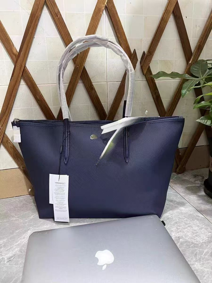 French Waterproof Large Capacity Horizontal Tote Bag