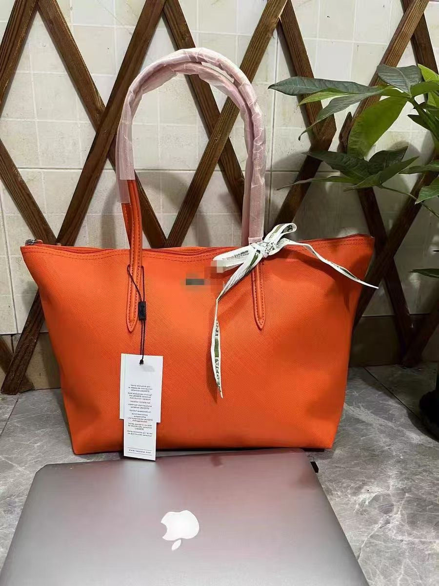 French Waterproof Large Capacity Horizontal Tote Bag