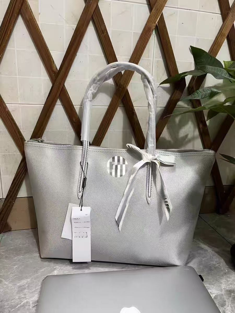 French Waterproof Large Capacity Horizontal Tote Bag