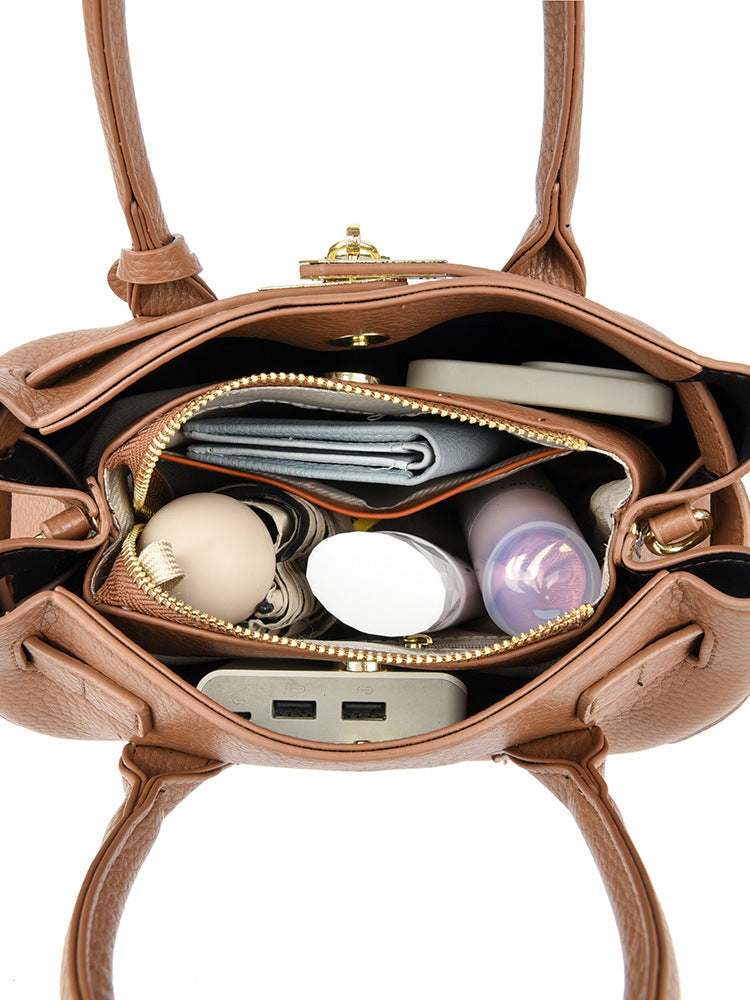 Retro European-American Crossbody Tote Bag - Versatile Women's Shoulder Handbag