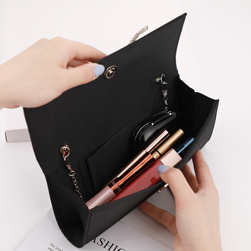 Bow-Tie Evening Clutch - Elegant Solid Color Bag