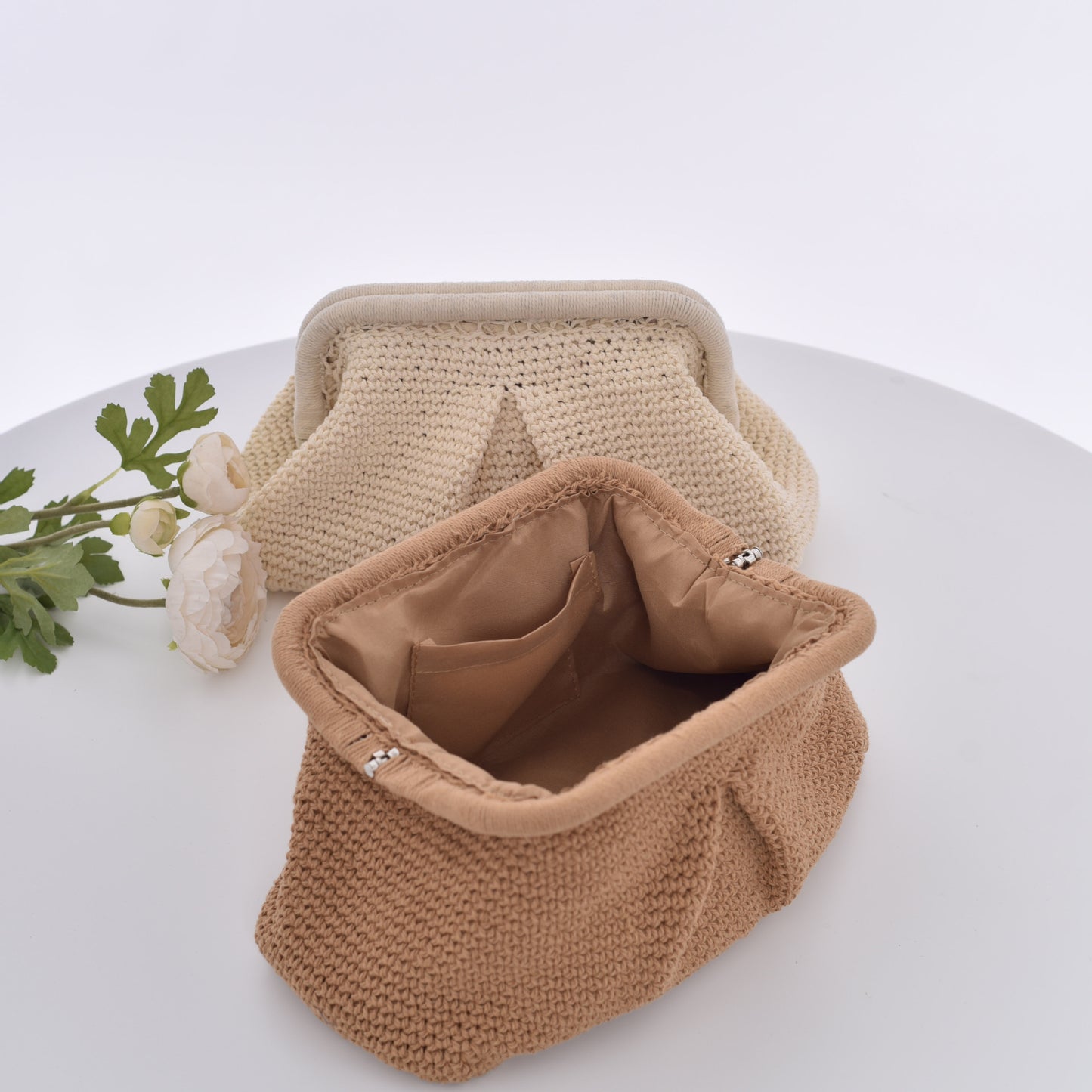 Handmade Cotton Crochet Cloud Bag - Woven Straw Handbag