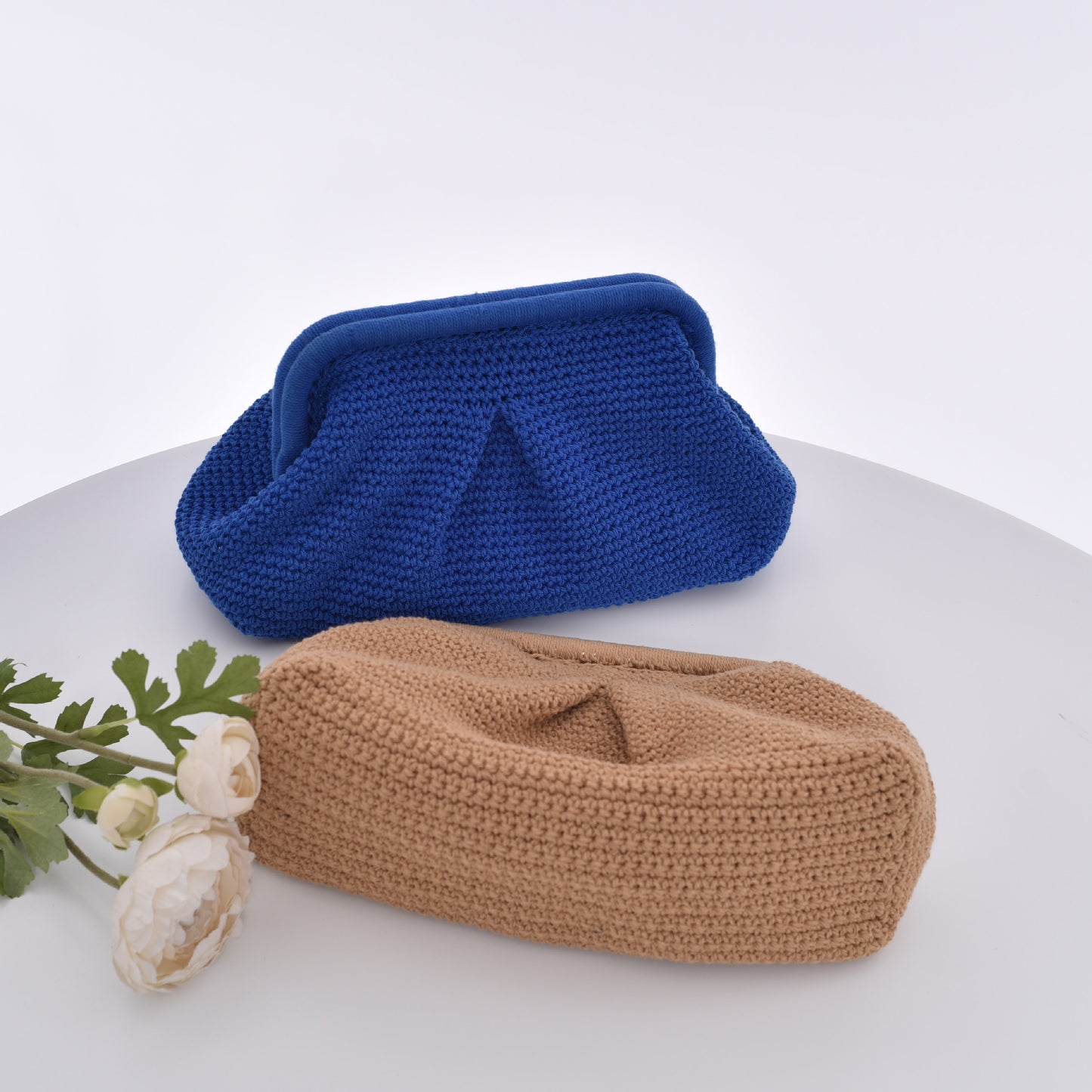 Handmade Cotton Crochet Cloud Bag - Woven Straw Handbag