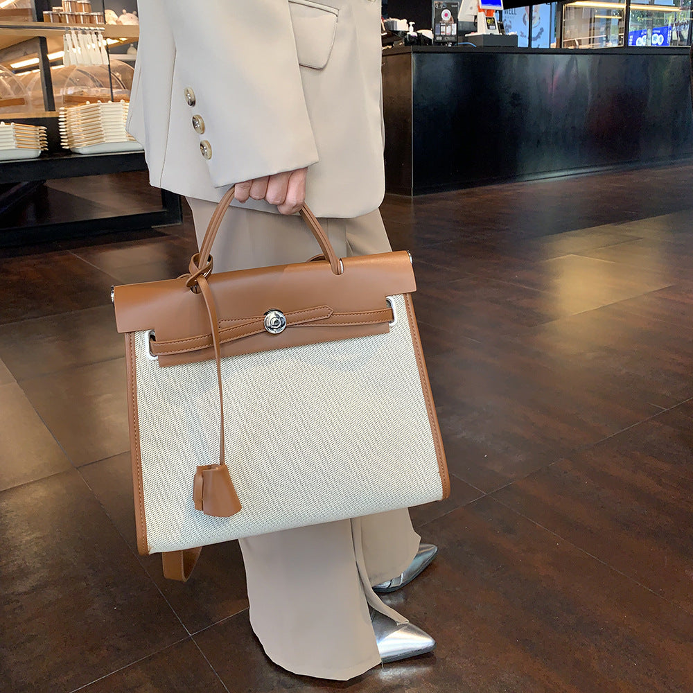 Canvas Kelly Bag - Large Capacity Crossbody Commuter Handbag