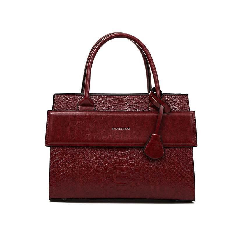 Crocodile Embossed Crossbody Shoulder Bag Set