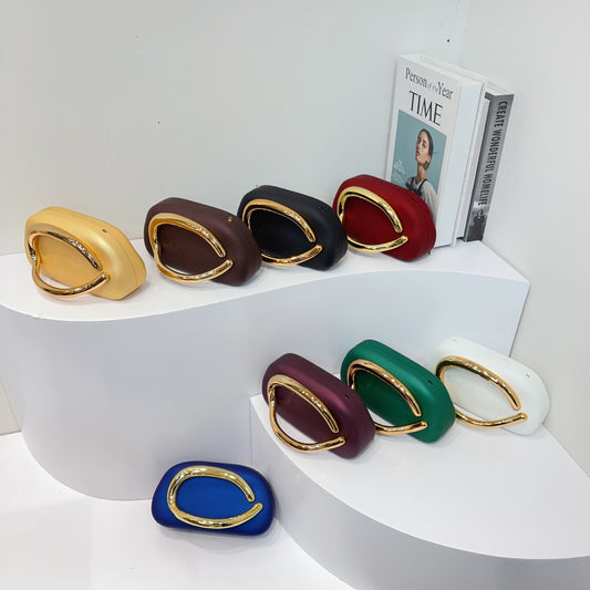 Vintage Round Box Clutch Bag - Acrylic Evening Crossbody Bag