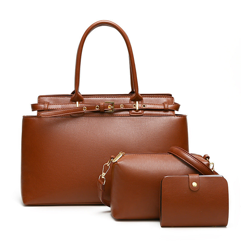 Retro Multi-Piece Handbag Set - Large Capacity Commuter Bags