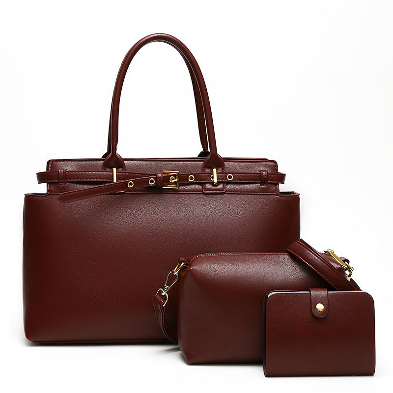 Retro Multi-Piece Handbag Set - Large Capacity Commuter Bags