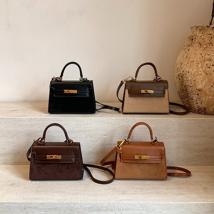 Flap Shoulder Bag - Small Square Crossbody Handbag