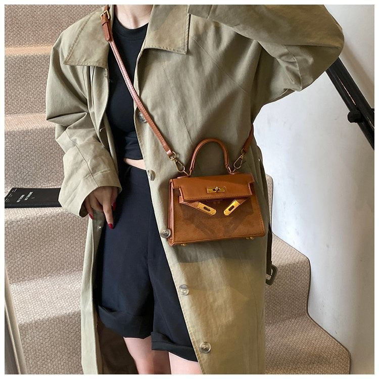 Flap Shoulder Bag - Small Square Crossbody Handbag