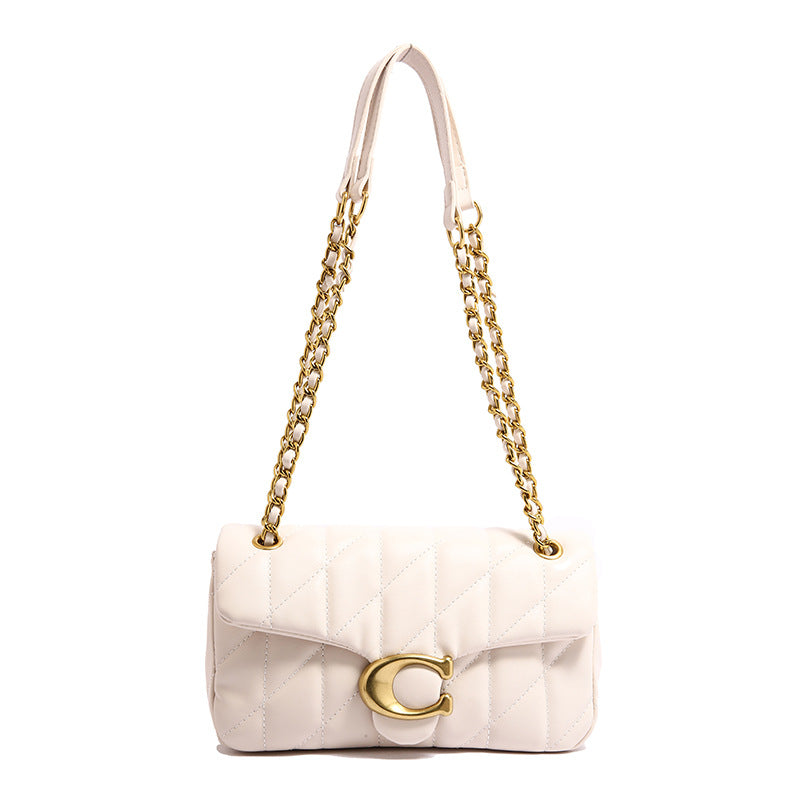 Diamond Embroidered Chain Bag - Luxury Crossbody Handbag