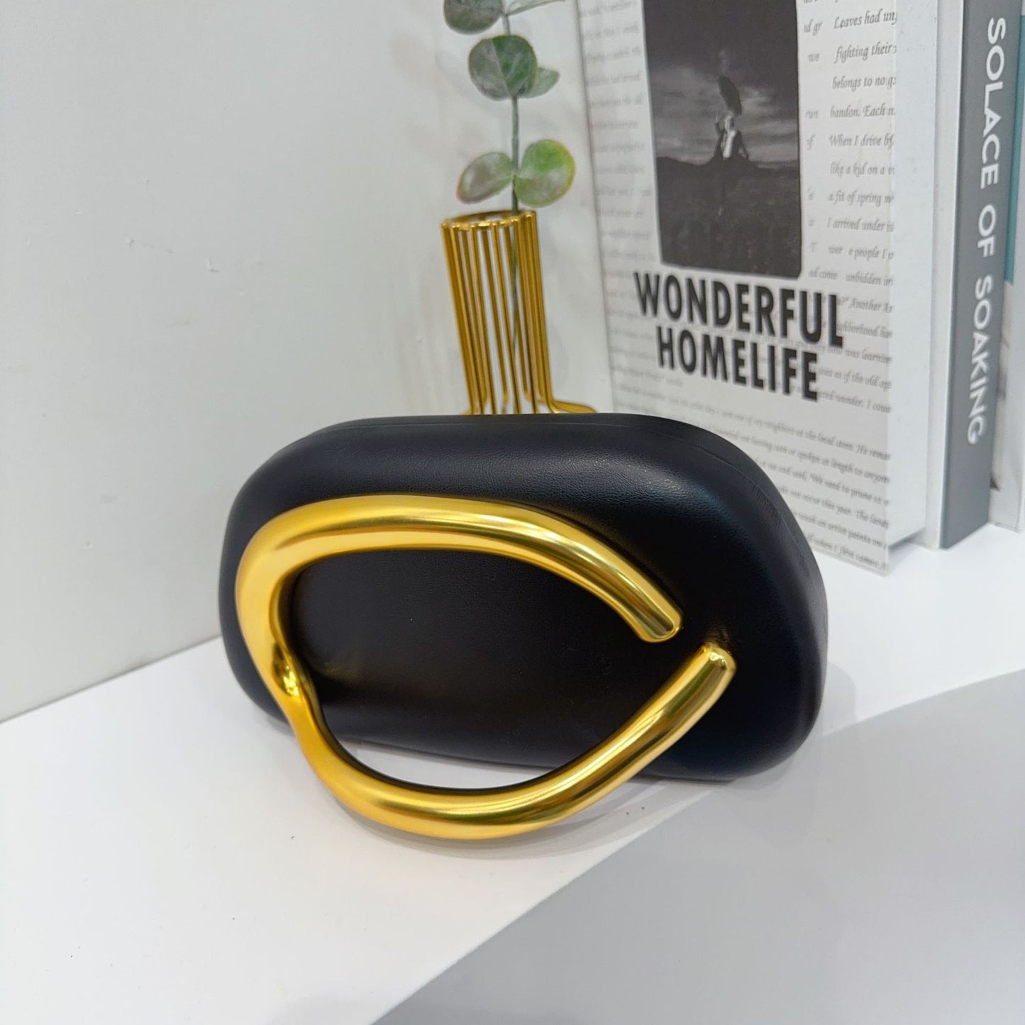 Vintage Round Box Clutch Bag - Acrylic Evening Crossbody Bag