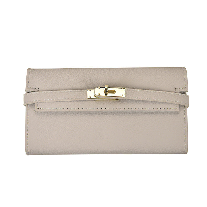 Platinum Detail Long Wallet - Korean Fashion Clutch