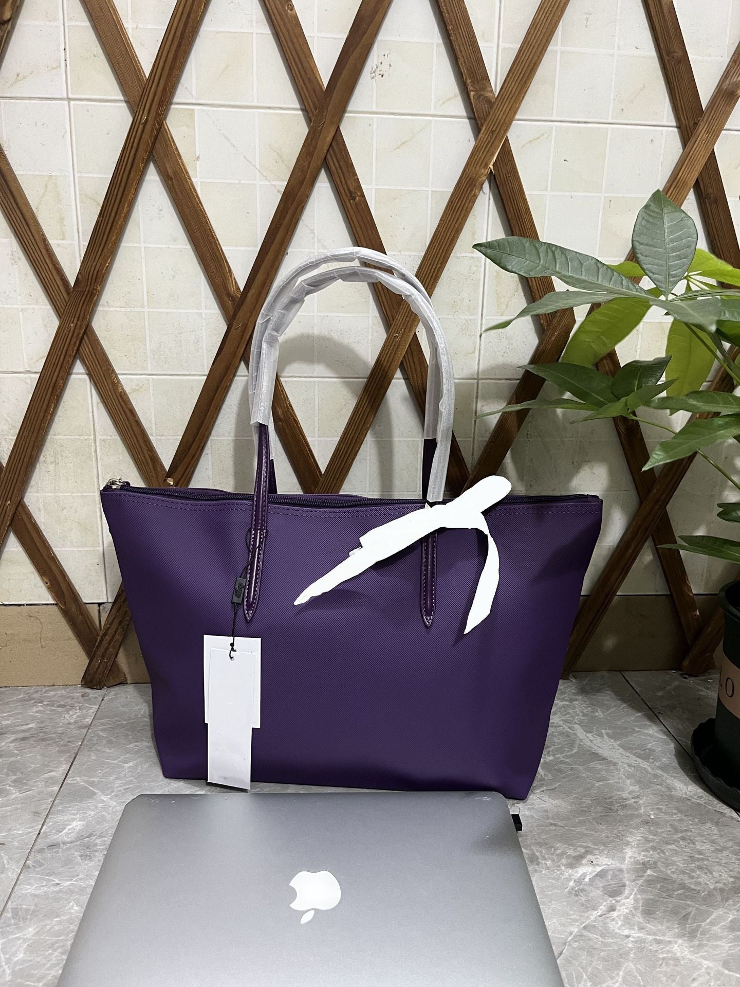 French Waterproof Large Capacity Horizontal Tote Bag