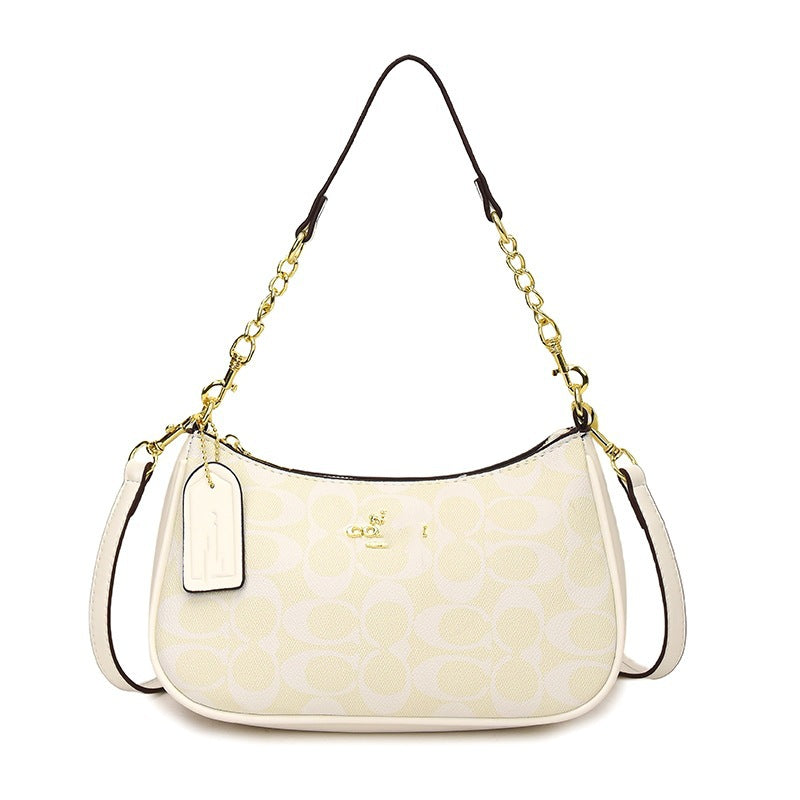 Vintage Printed Crossbody Bag - Women's Underarm Shoulder Handbag