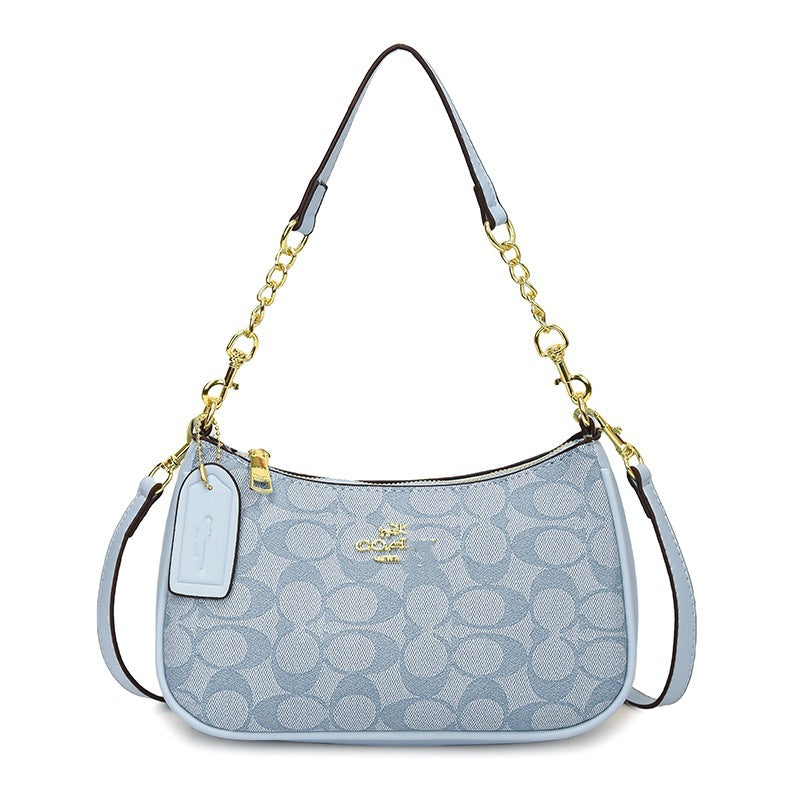 Vintage Printed Crossbody Bag - Women's Underarm Shoulder Handbag