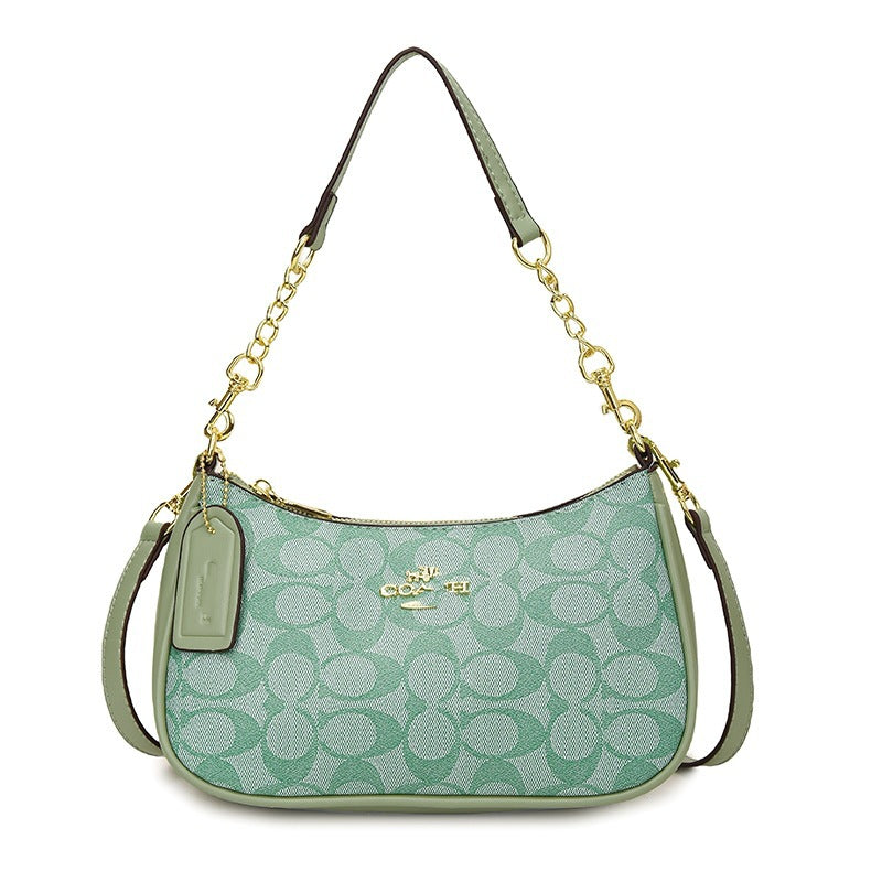 Vintage Printed Crossbody Bag - Women's Underarm Shoulder Handbag