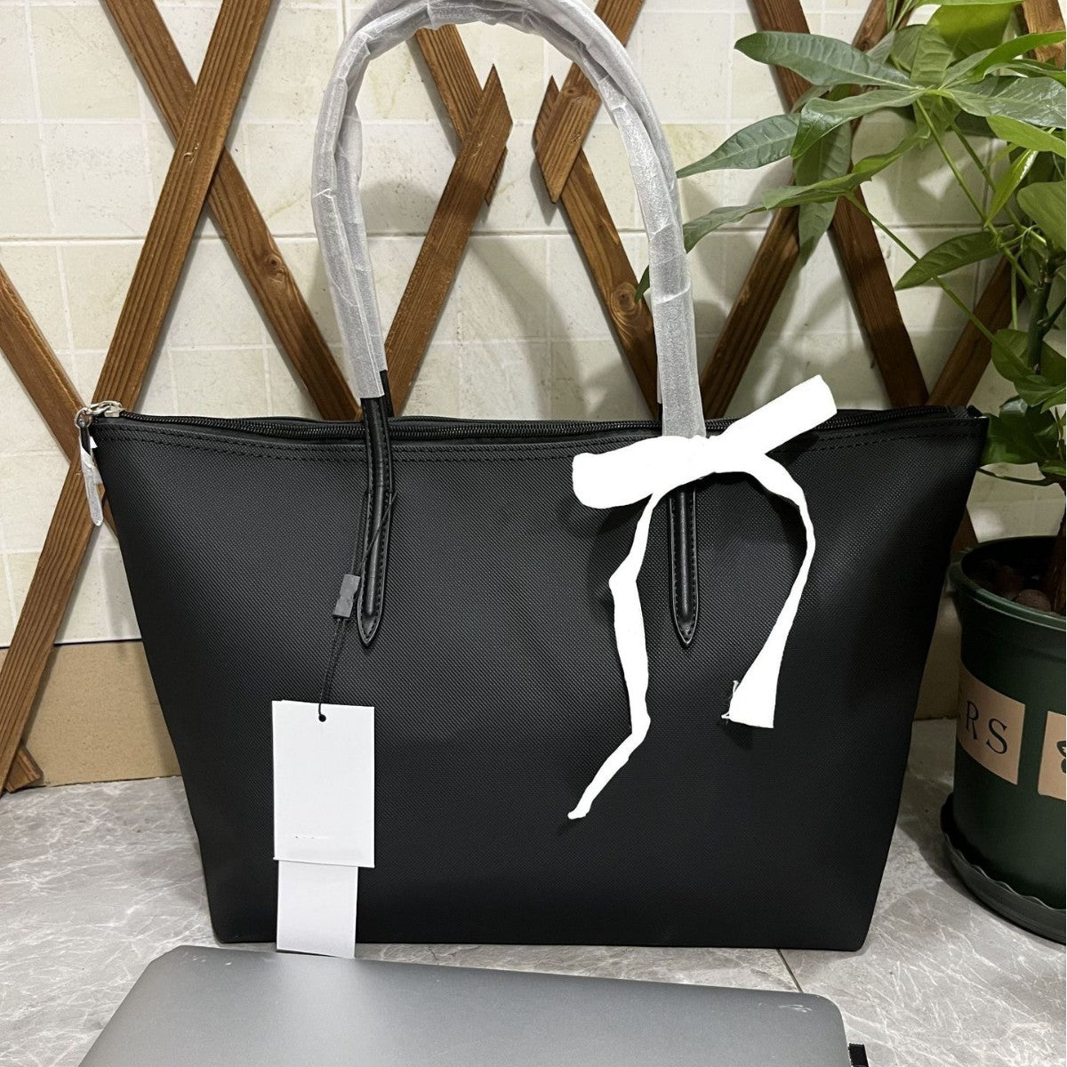 French Waterproof Large Capacity Horizontal Tote Bag