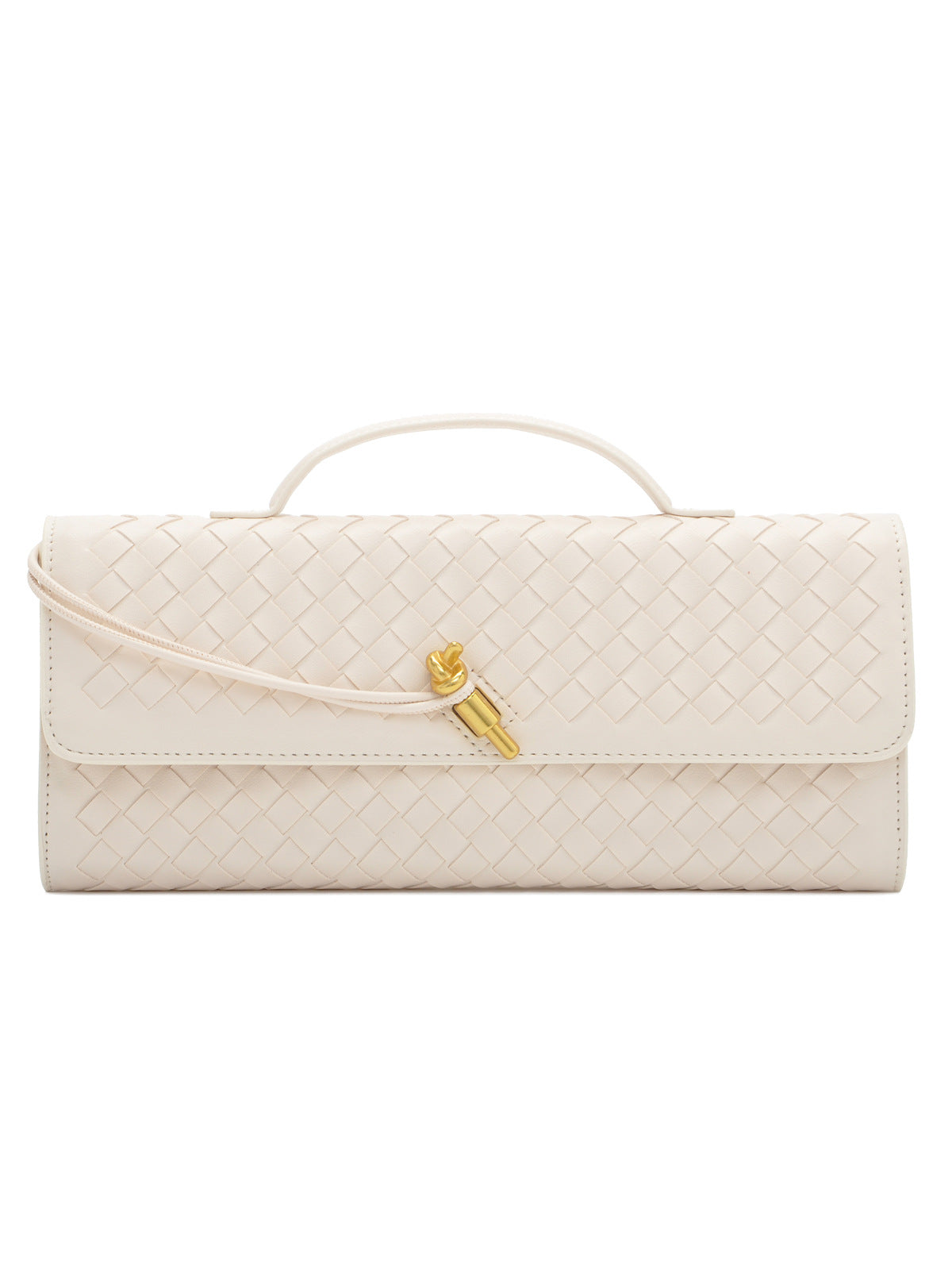 Woven Accordion Baguette Bag - Shoulder Crossbody