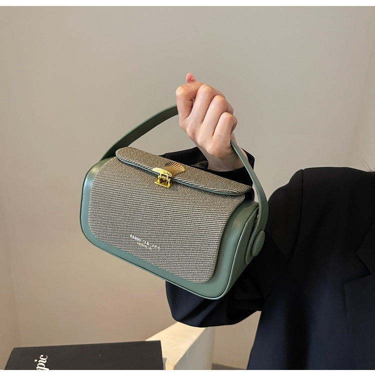 Textured Square Crossbody Bag - Korean Fashion Shoulder Bag
