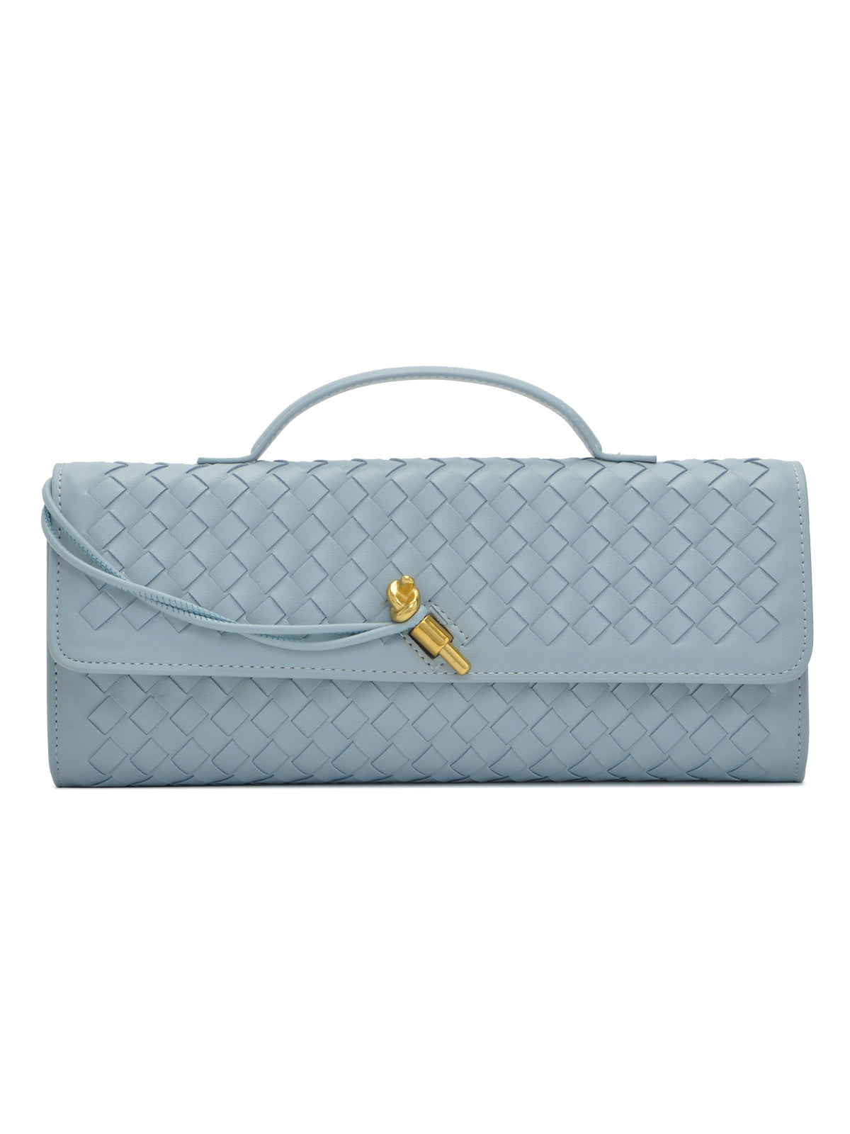 Woven Accordion Baguette Bag - Shoulder Crossbody