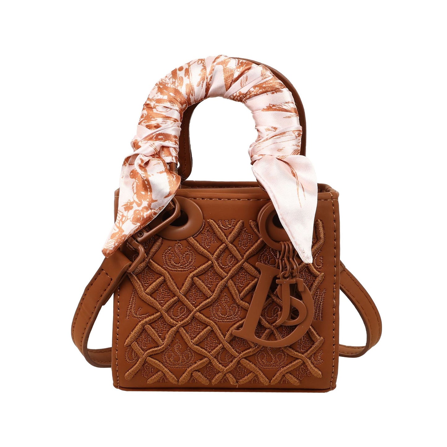 Princess Diana Embroidered Silk Scarf Handbag