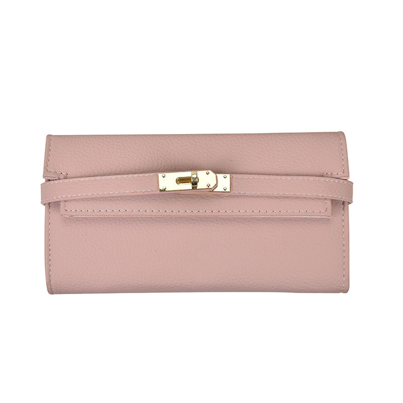 Platinum Detail Long Wallet - Korean Fashion Clutch