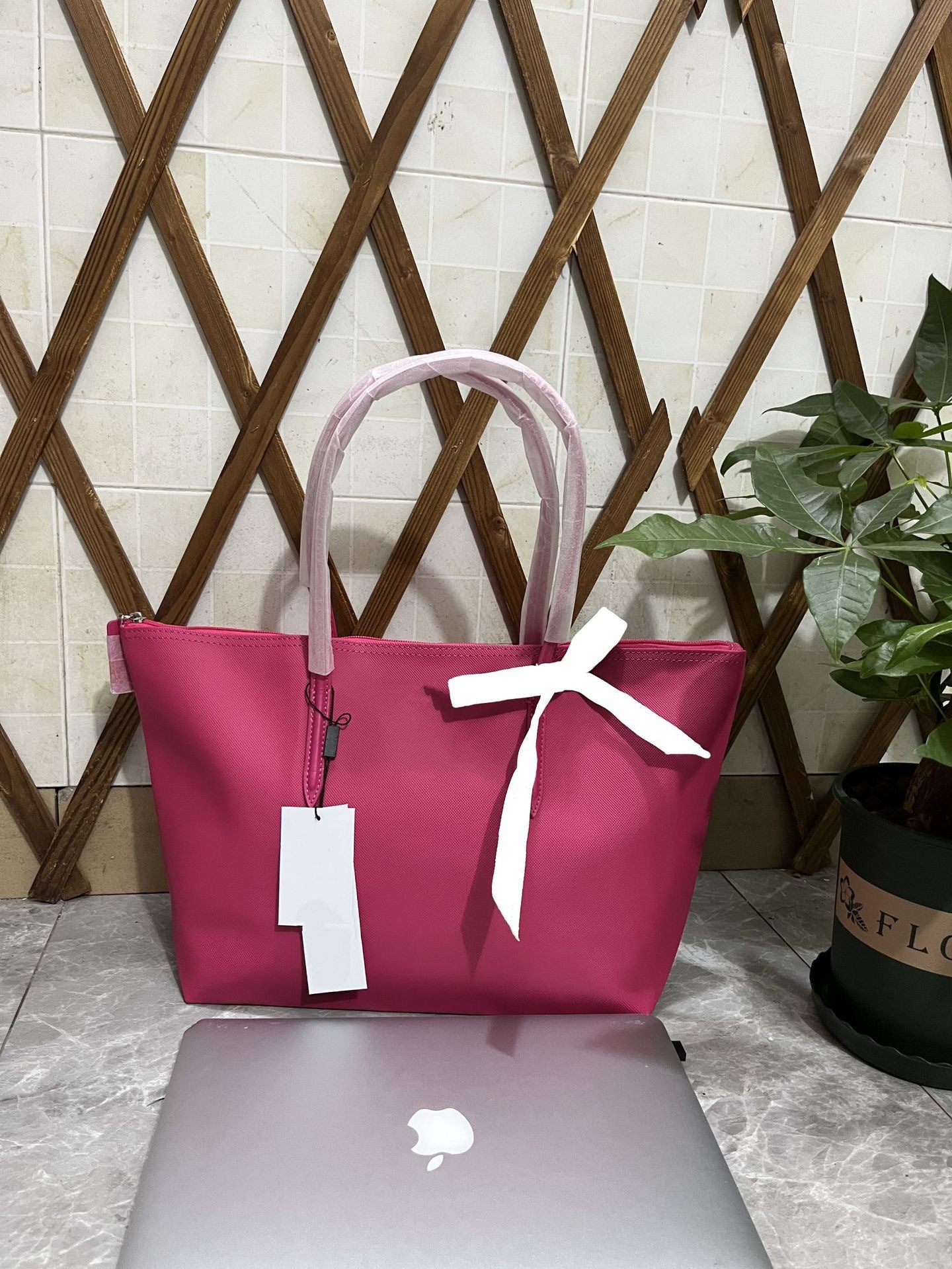 French Waterproof Large Capacity Horizontal Tote Bag