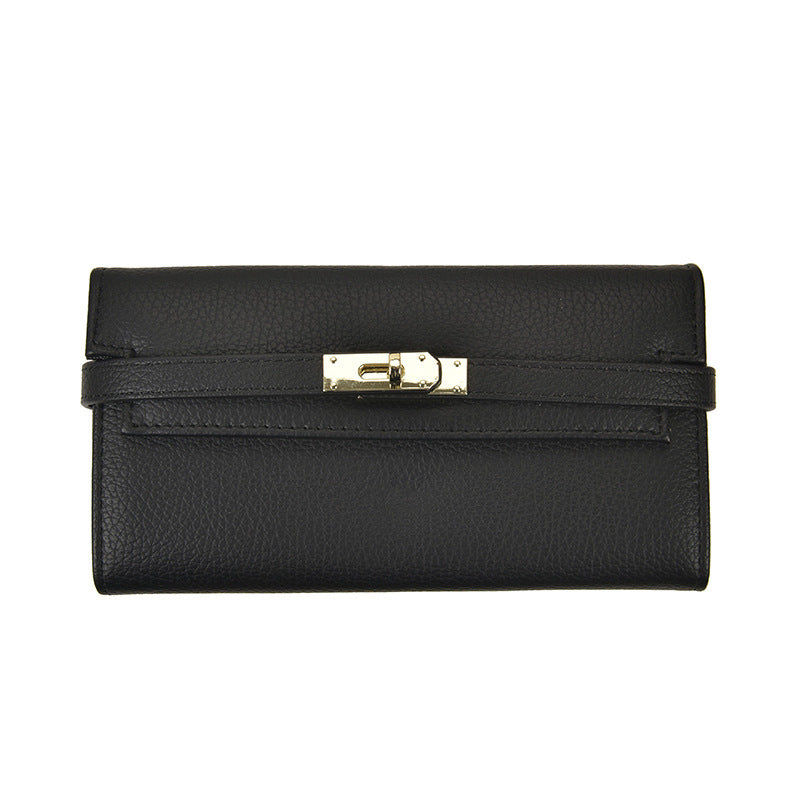 Platinum Detail Long Wallet - Korean Fashion Clutch