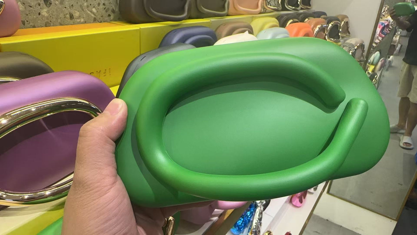 Vintage Round Box Clutch Bag - Acrylic Evening Crossbody Bag