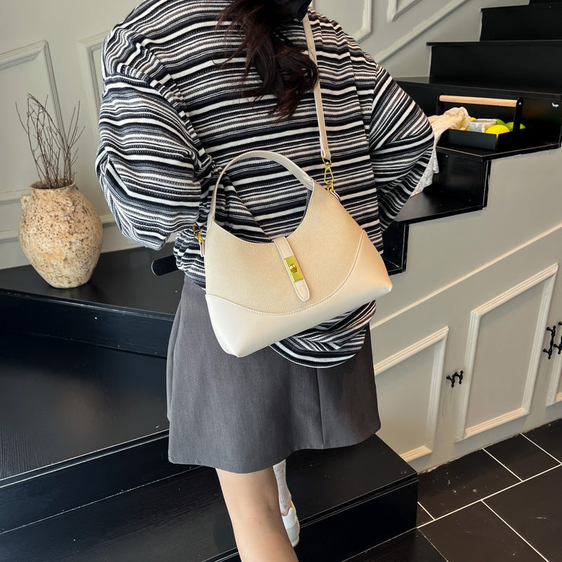 Contrast Color Dumpling Bag - Versatile Crossbody Shoulder Bag