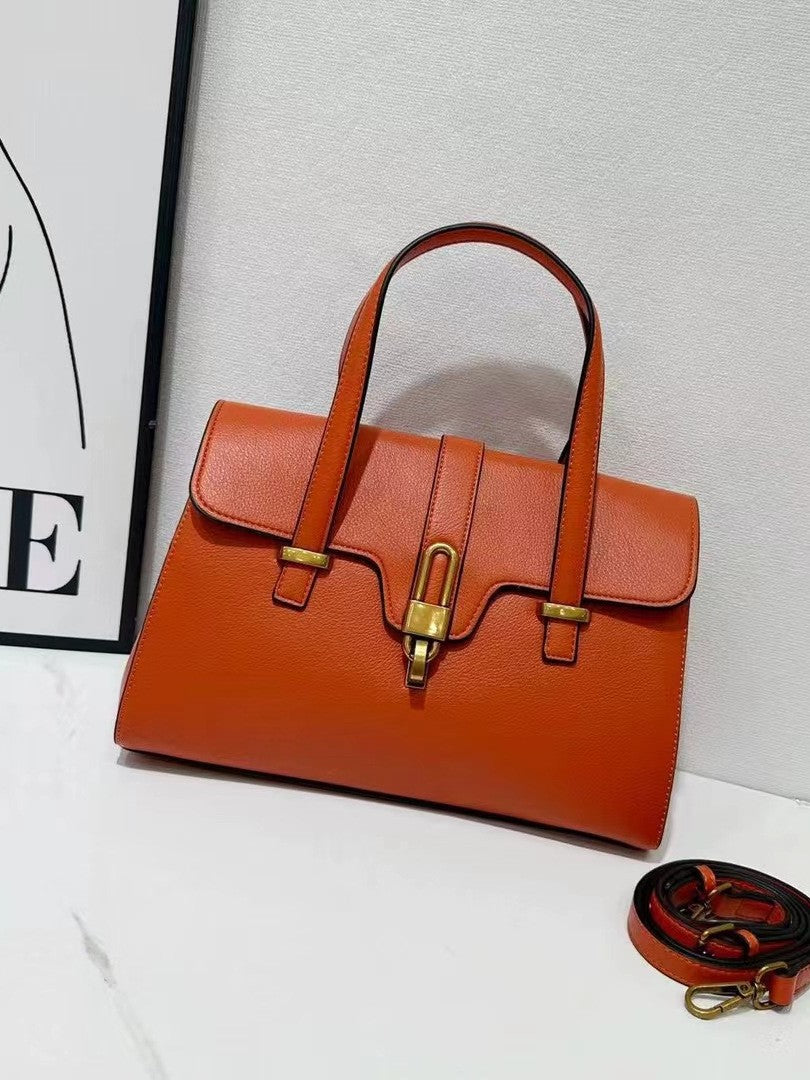 Pillow Shoulder Bag - Soft Puffy Crossbody Handbag with Latch Closure