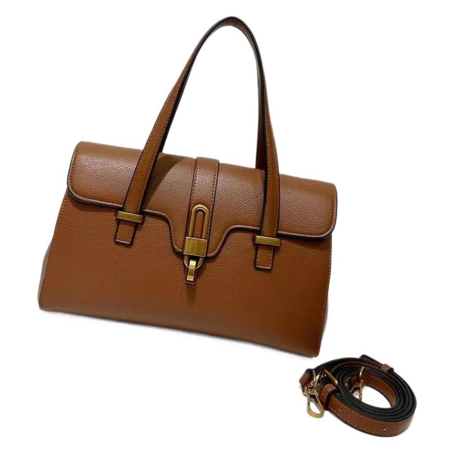 Pillow Shoulder Bag - Soft Puffy Crossbody Handbag with Latch Closure