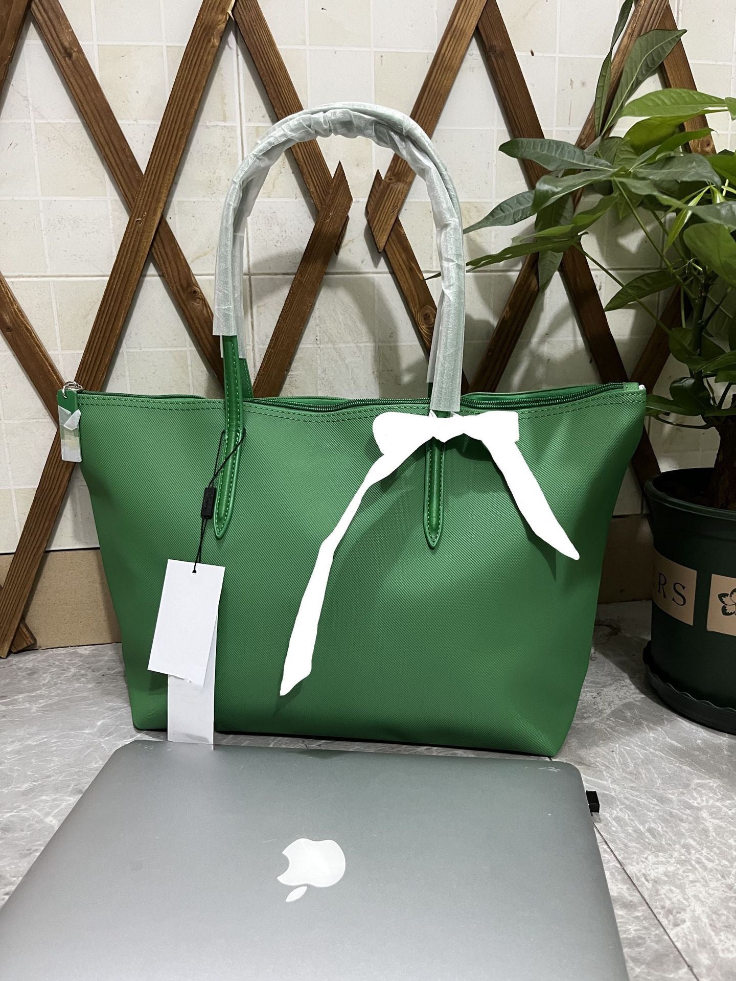 French Waterproof Large Capacity Horizontal Tote Bag