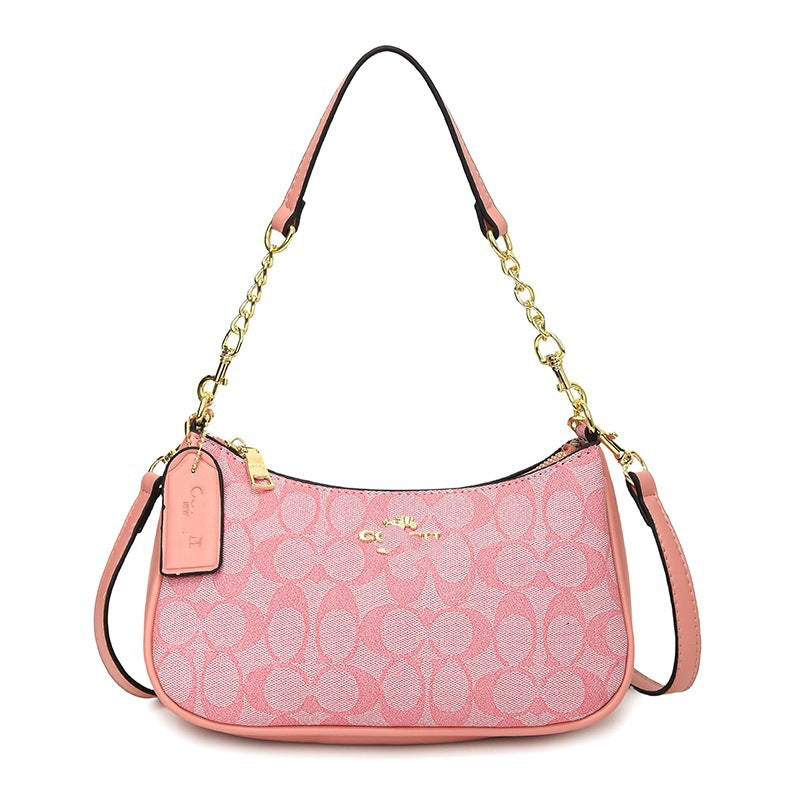 Vintage Printed Crossbody Bag - Women's Underarm Shoulder Handbag