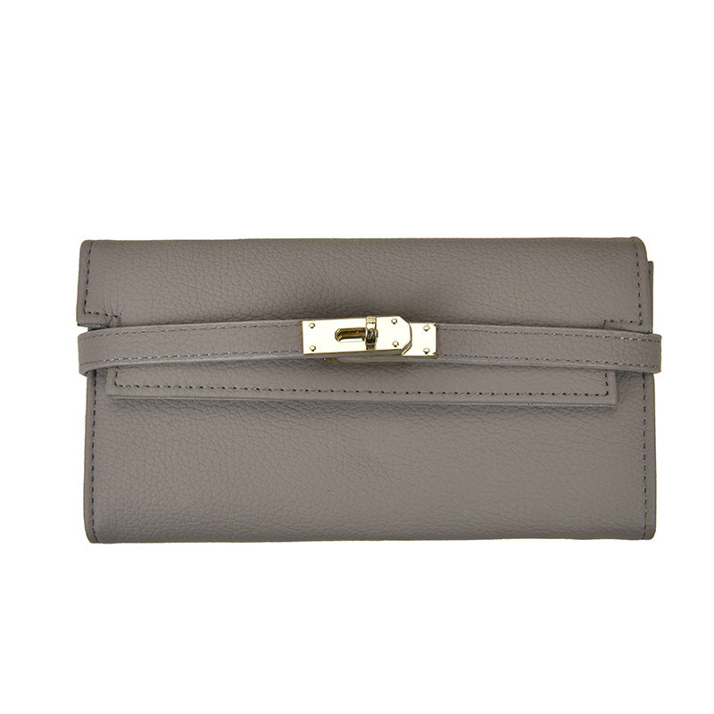 Platinum Detail Long Wallet - Korean Fashion Clutch