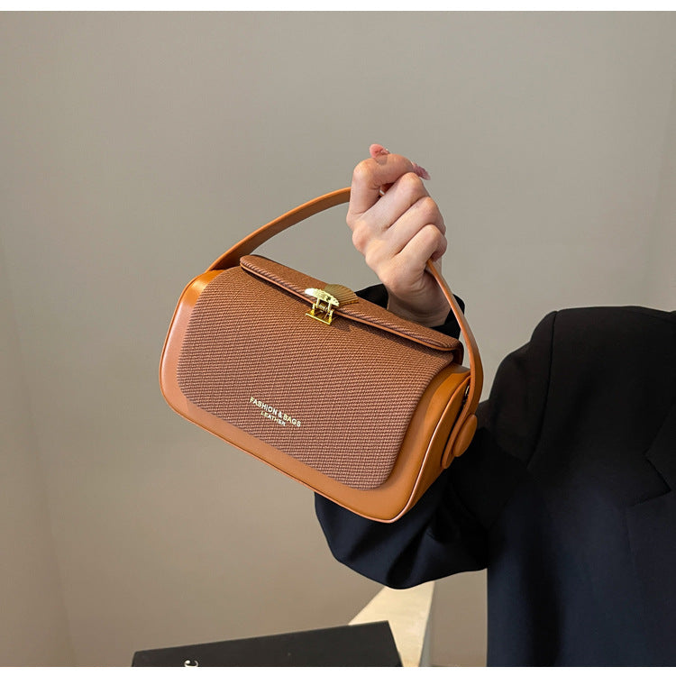 Textured Square Crossbody Bag - Korean Fashion Shoulder Bag