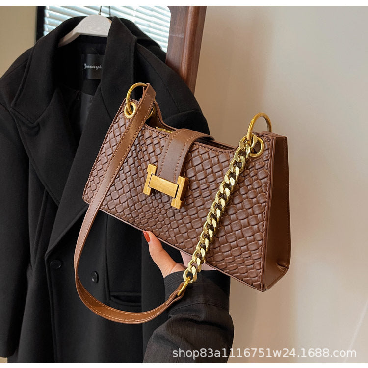 Underarm H Buckle Crossbody Bag