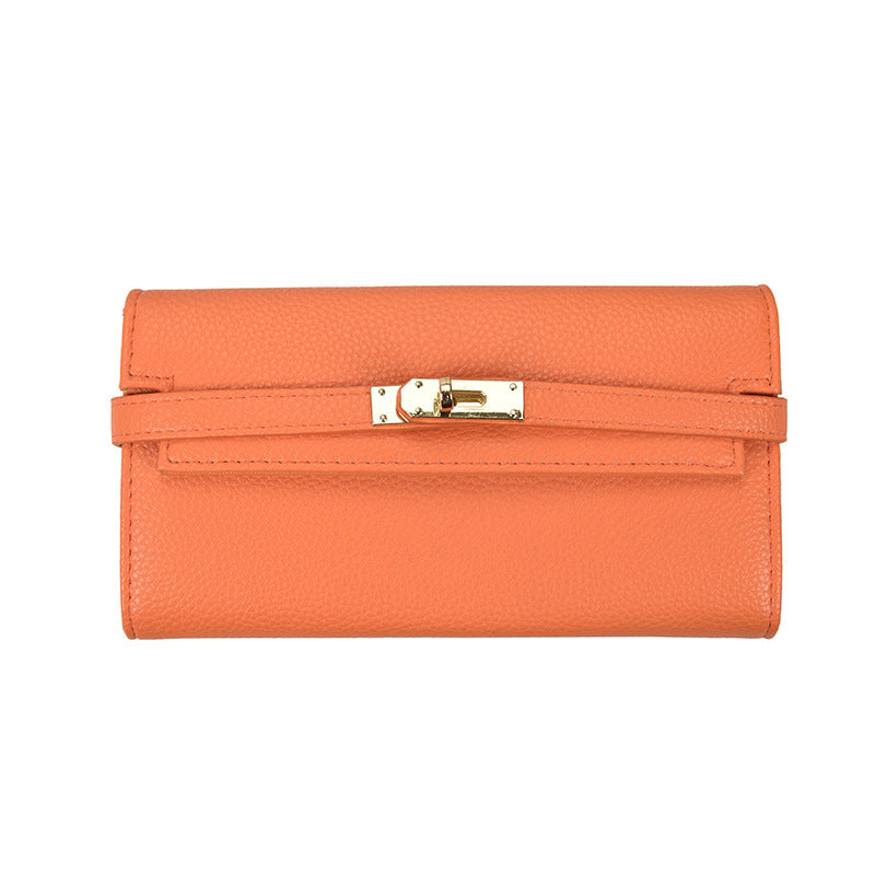 Platinum Detail Long Wallet - Korean Fashion Clutch
