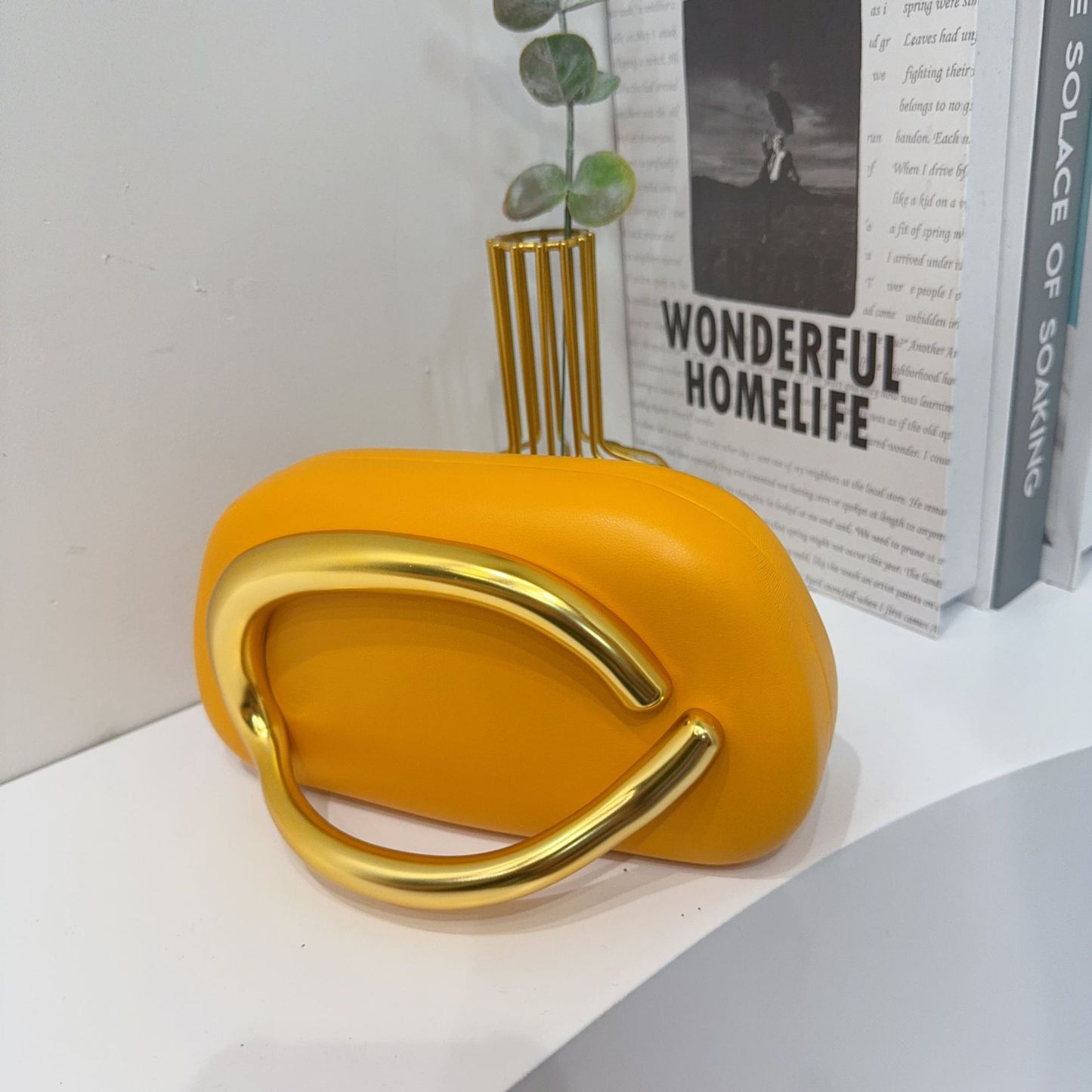 Vintage Round Box Clutch Bag - Acrylic Evening Crossbody Bag