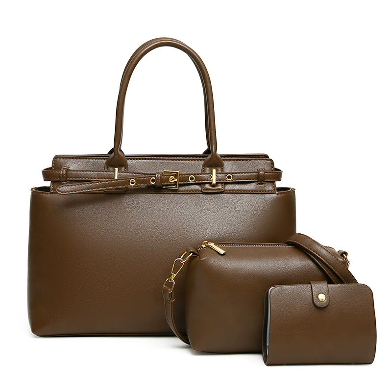 Retro Multi-Piece Handbag Set - Large Capacity Commuter Bags